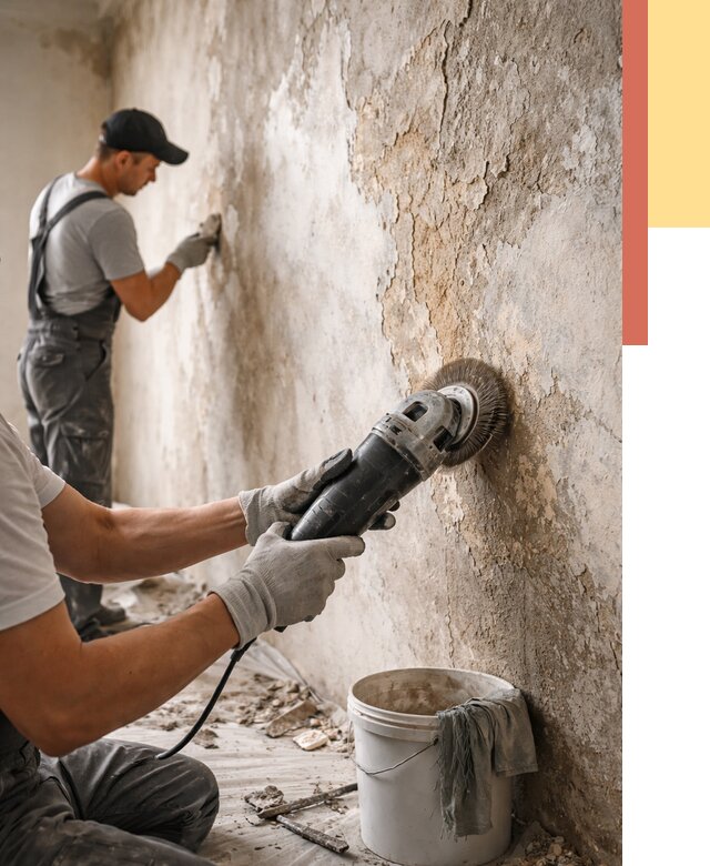 Снятие и удаление краски со стен в Амурске от 2170 руб. — ОТДЕЛОЧНИК-Мрс