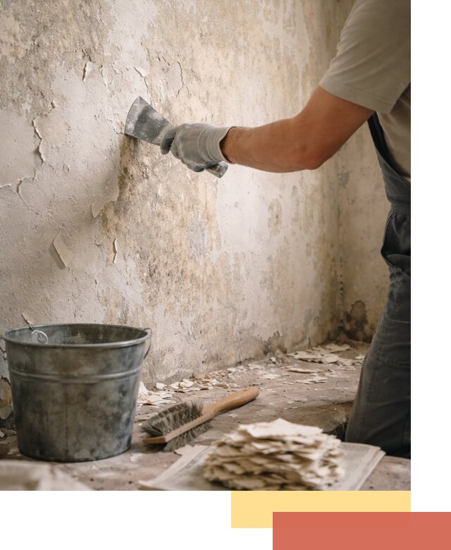 Удаление старой краски со стен в Амурске качественно и быстро