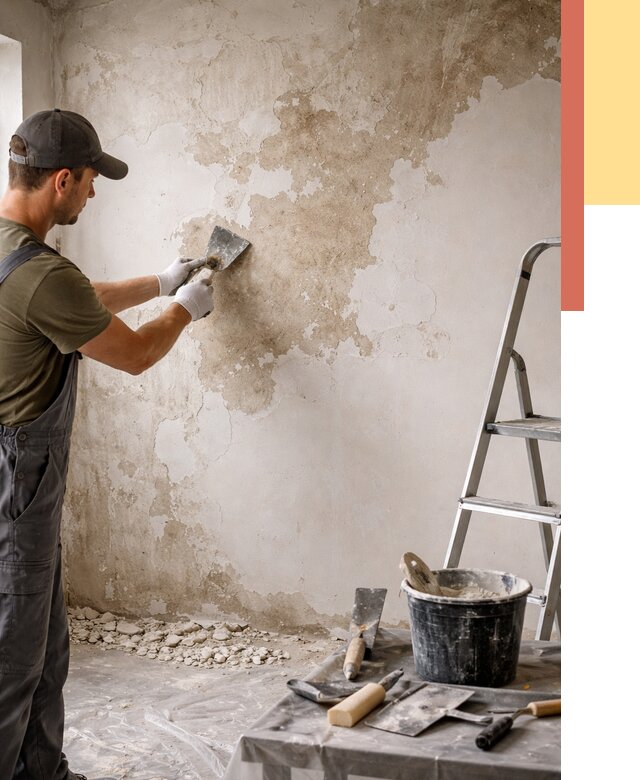 Снятие старой шпаклевки в Амурске от 1911 руб. — быстро и недорого | ОТДЕЛОЧНИК-Мрс