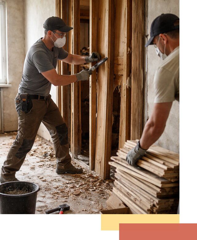 Демонтаж деревянных перегородок в Амурске быстро и аккуратно