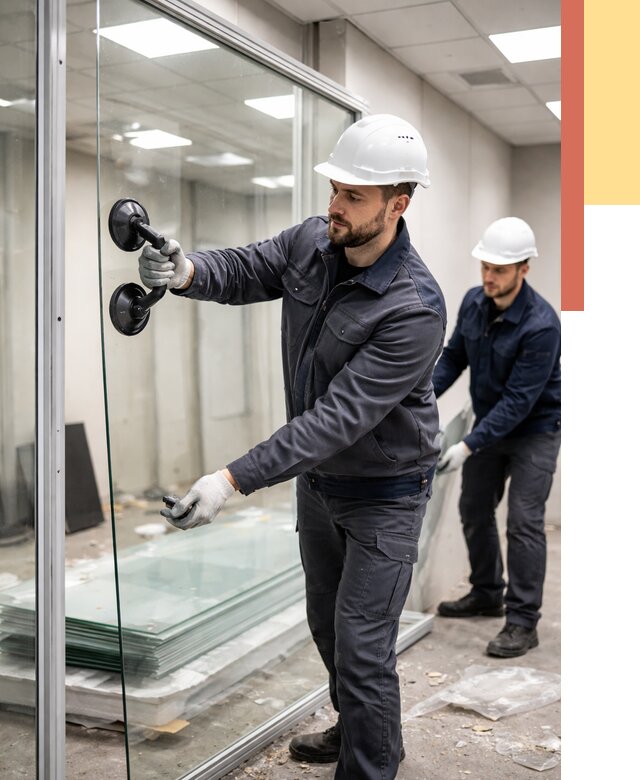 Демонтаж стеклянных перегородок в Амурске от 3306 руб. — быстро и недорого | ОТДЕЛОЧНИК-Мрс