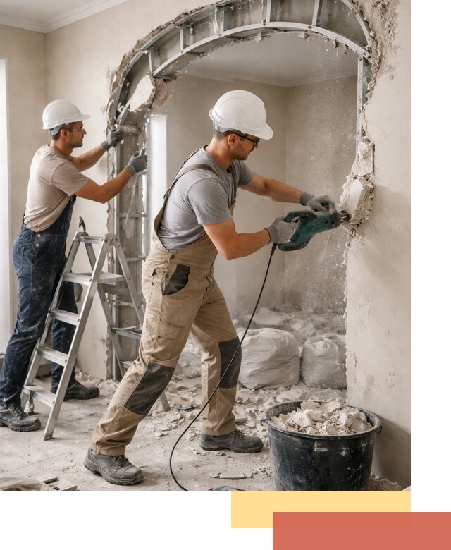 Демонтаж гипсокартонной арки в Амурске быстро и аккуратно