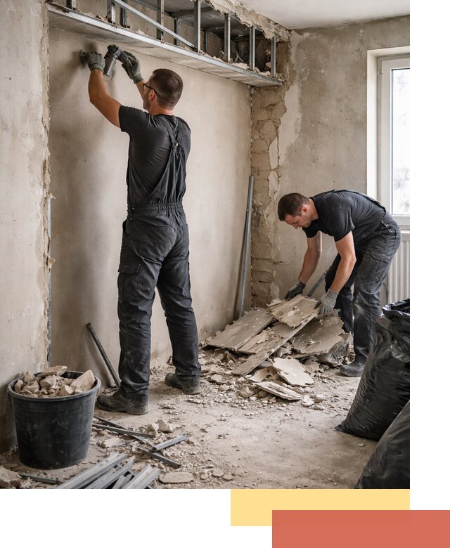 Демонтаж короба из гипсокартона в Амурске быстро и аккуратно