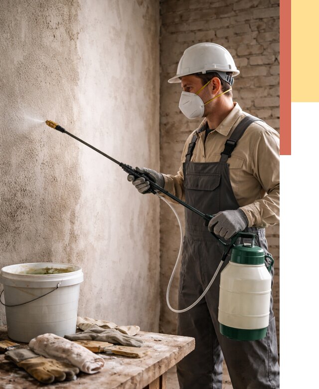 Антисептическая обработка стен в Амурске от 1240 руб. — быстро и недорого | ОТДЕЛОЧНИК-Мрс