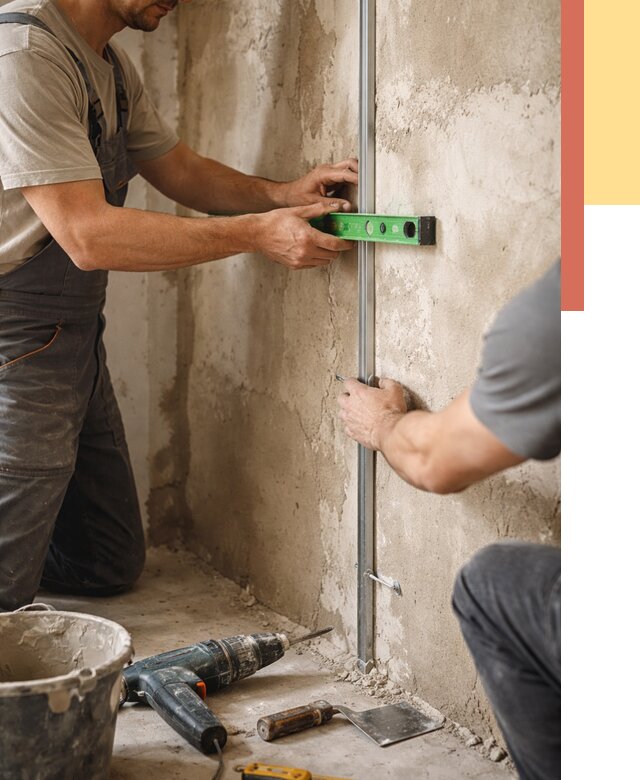 Установка штукатурных маяков в Амурске от 7232 руб. — быстро и недорого | ОТДЕЛОЧНИК-Мрс