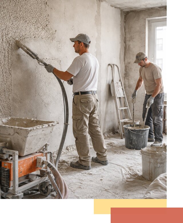 Машинная штукатурка стен в Амурске — быстро и качественно