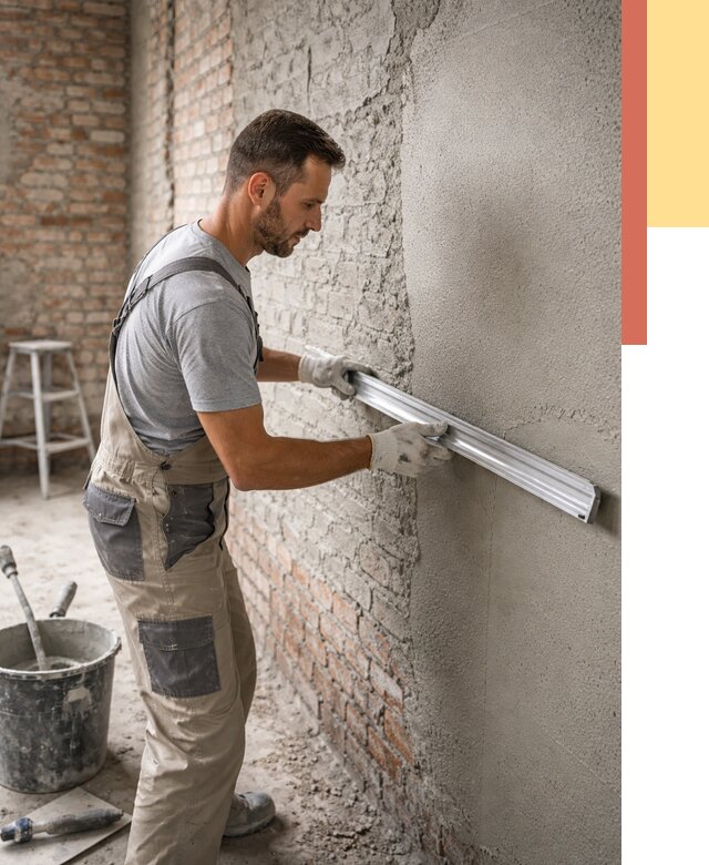 Штукатурка кирпичных стен в Амурске от 4649 руб/м2 — быстро и недорого | ОТДЕЛОЧНИК-Мрс