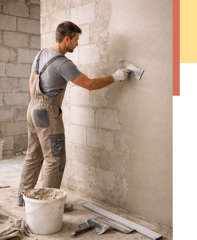 Штукатурка стен из газобетона в Амурске от 2170 руб./м2 — быстро и недорого | ОТДЕЛОЧНИК-Мрс