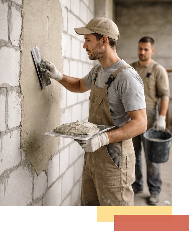 Штукатурка стен из газобетона в Амурске под ключ