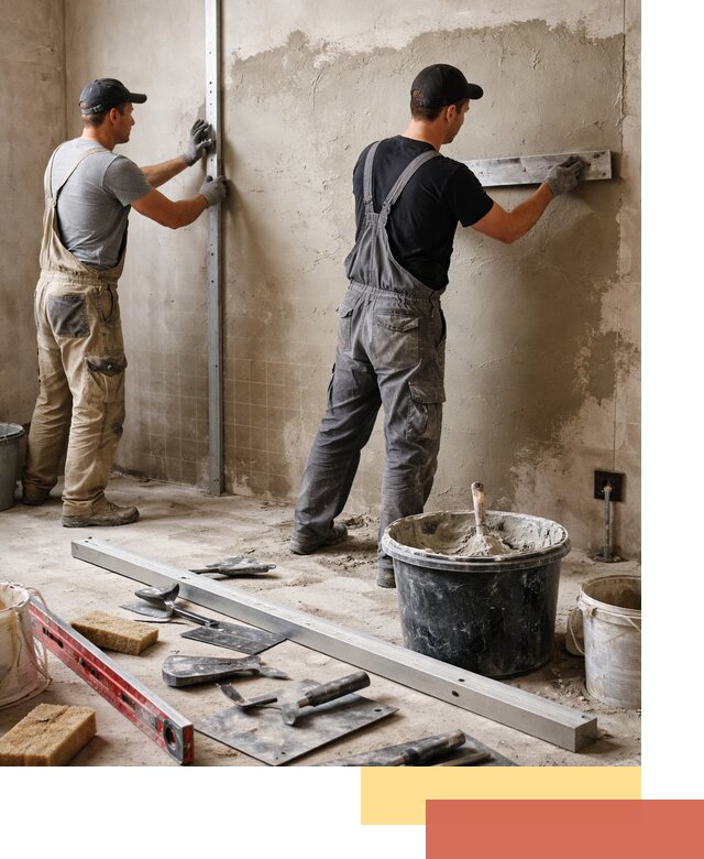 Профессиональная штукатурка стен под плитку в Амурске