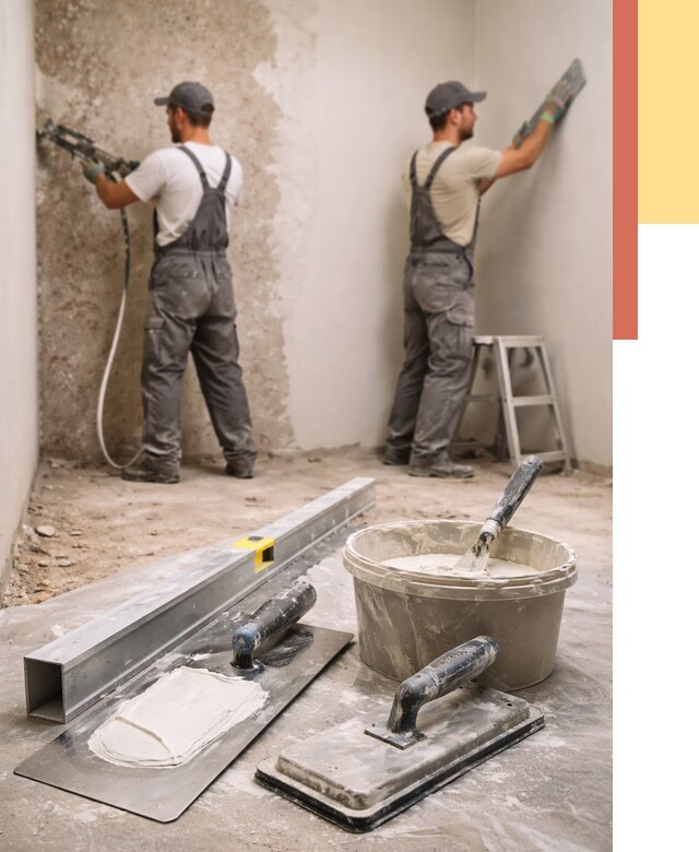 Штукатурка стен под обои в Амурске от 4649 руб./м2 — выравнивание под обои | ОТДЕЛОЧНИК-Мрс