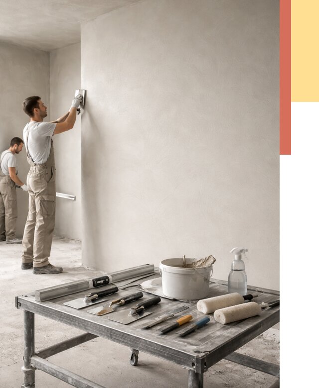 Штукатурка стен под покраску в Амурске от 4649 руб./м² — качественно и недорого | ОТДЕЛОЧНИК-Мрс