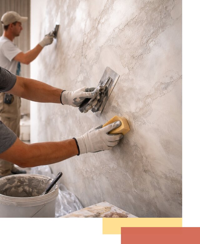 Декоративная штукатурка под мрамор в Амурске для стен и потолков