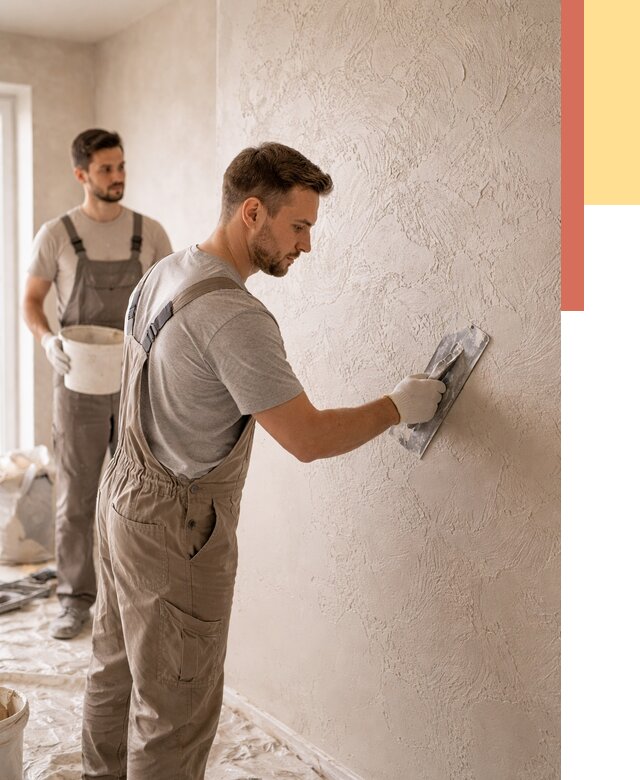 Фактурная штукатурка стен в Амурске от 4339 руб./м² — заказать под ключ | ОТДЕЛОЧНИК-Мрс