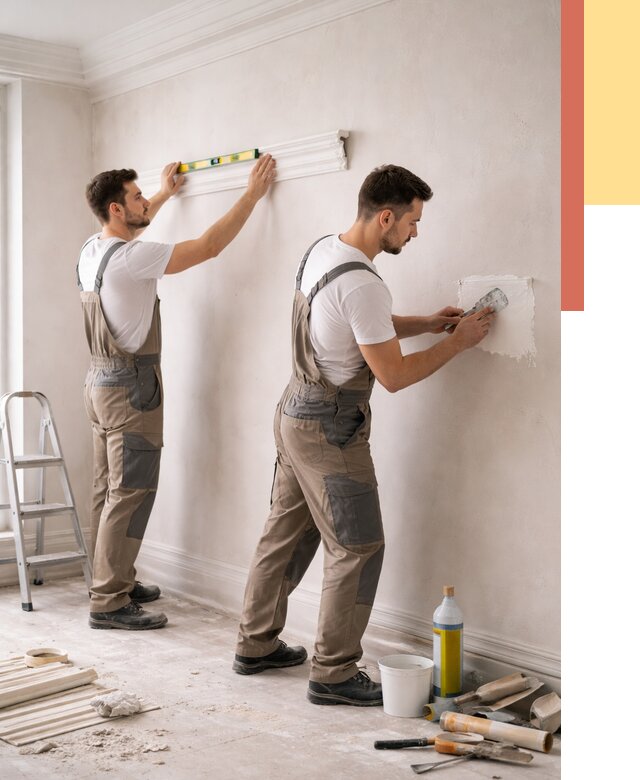 Монтаж лепнины на стены в Амурске от 4649 руб. — недорого, быстро | ОТДЕЛОЧНИК-Мрс