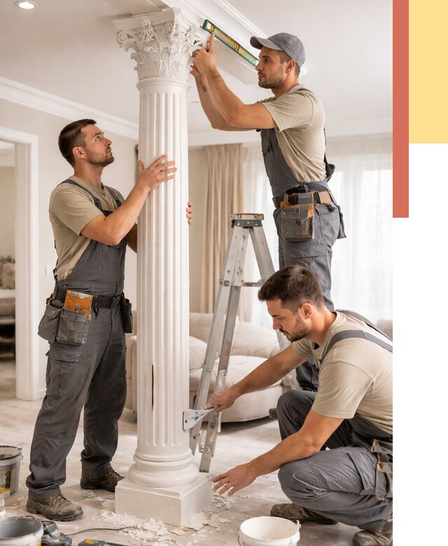 Установка декоративных колонн в Амурске от 12398 руб. под ключ | ОТДЕЛОЧНИК-Мрс