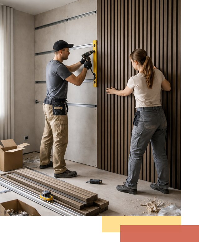 Монтаж реечных панелей на стены в Амурске