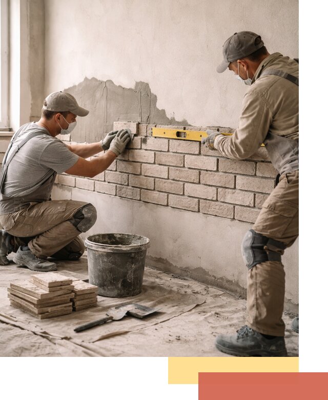 Монтаж декоративного кирпича профессионально в Амурске