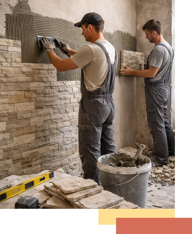 Монтаж искусственного камня в Амурске — облицовка стен и фасадов