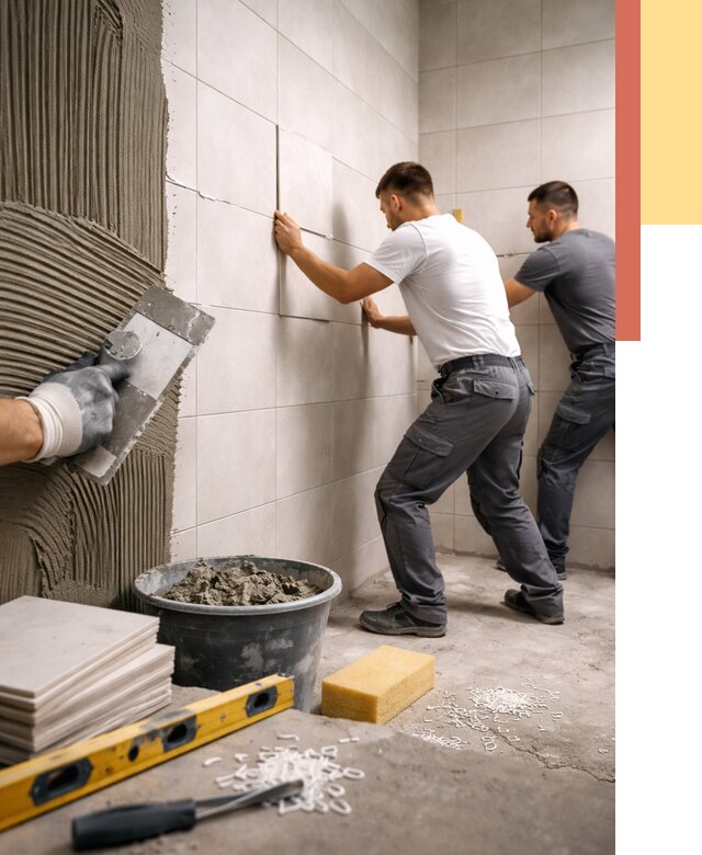 Укладка плитки на стены в Амурске от 878 руб. — качественно и недорого | ОТДЕЛОЧНИК-Мрс