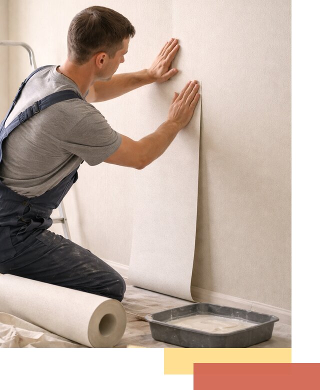 Поклейка флизелиновых обоев в Амурске качественно и быстро