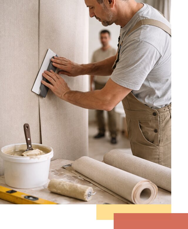 Поклейка текстильных обоев в Амурске профессионально и аккуратно