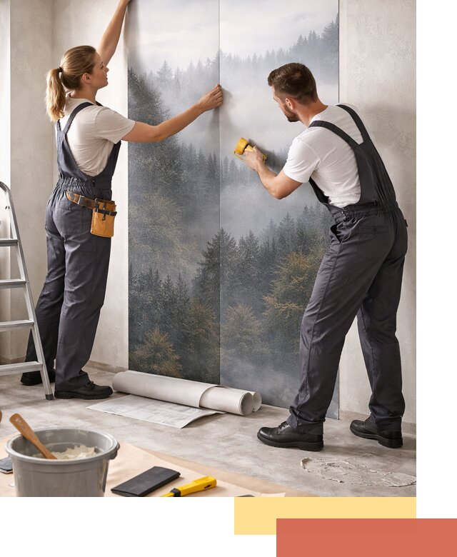 Поклейка фотообоев профессионально в Амурске под ключ