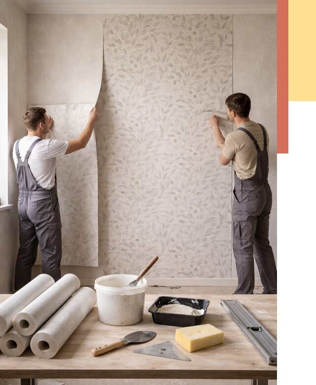 Поклейка обоев с подбором рисунка в Амурске от 3616 руб. | ОТДЕЛОЧНИК-Мрс - быстро и недорого