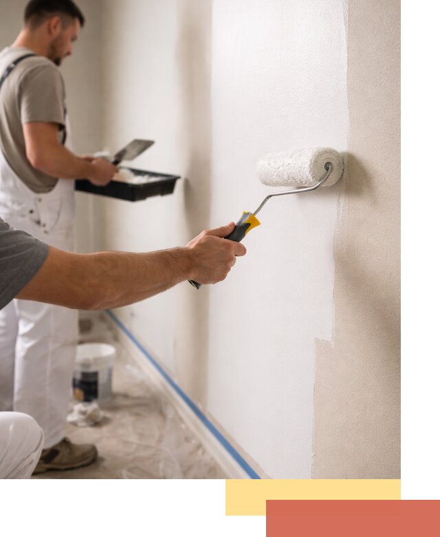 Покраска стен акриловой краской профессионально в Амурске