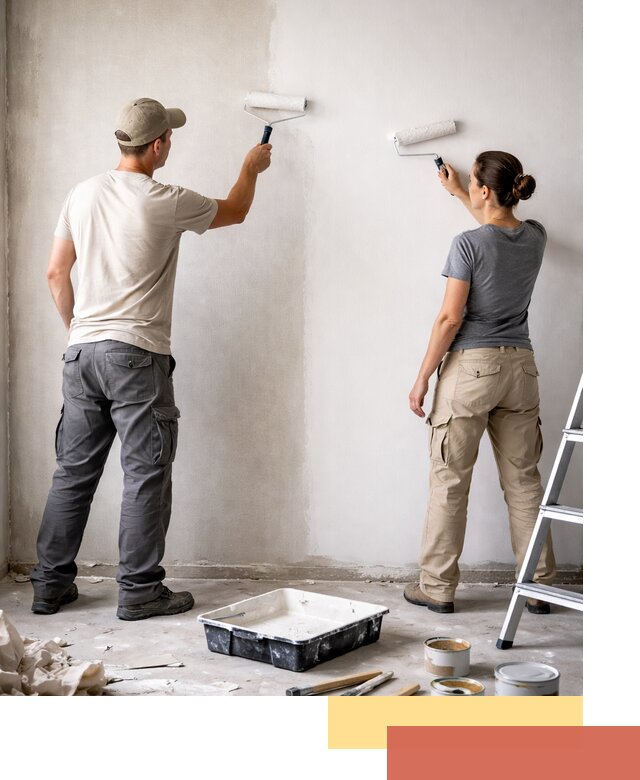 Окраска стен по стеклохолсту в Амурске качественно и долговечно