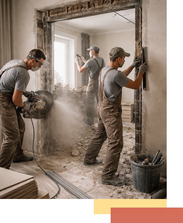 Расширение дверного проема под установку новой двери в Амурске