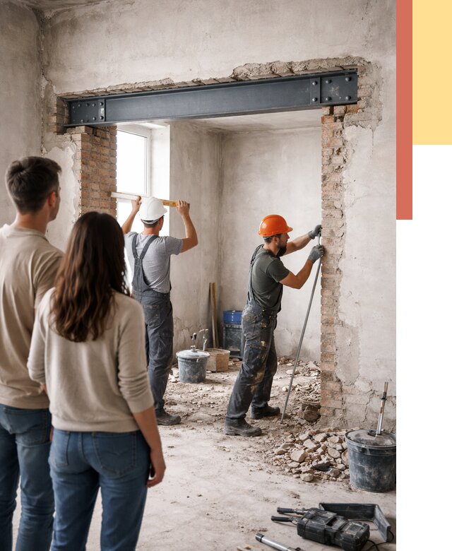 Усиление проема в стене в Амурске от 9815 руб. — усиление дверного проема металлоконструкцией | ОТДЕЛОЧНИК-Мрс