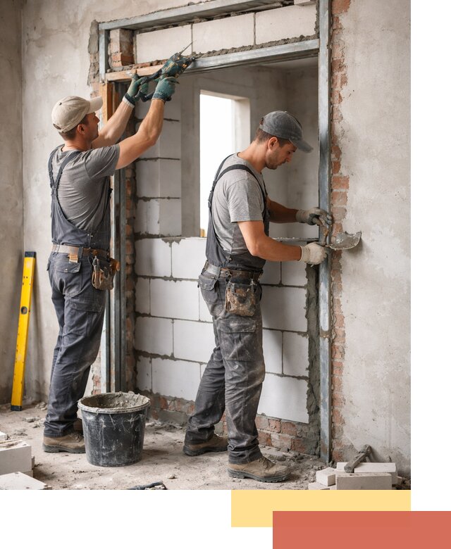 Закладка дверного проема под ключ в Амурске: демонтаж, монтаж, отделка