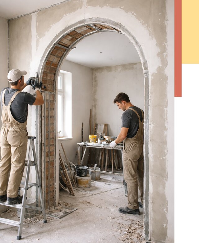 Устройство арочного проема в Амурске от 9815 руб. под ключ — быстро и недорого | ОТДЕЛОЧНИК-Мрс