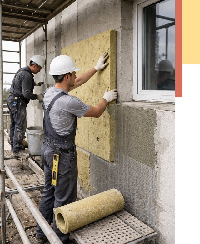 Утепление стен в Амурске от 4443 руб. под ключ — быстро и недорого | ОТДЕЛОЧНИК-Мрс