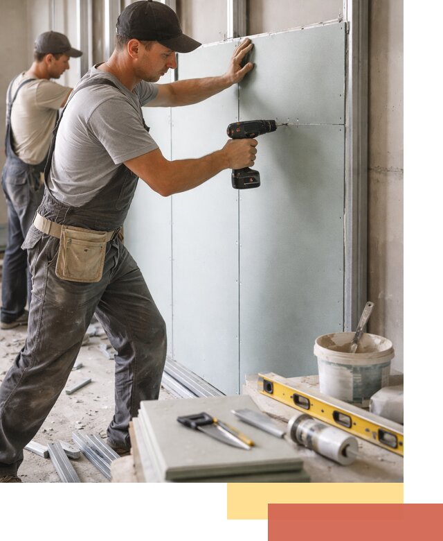 Кладка влагостойких перегородок ПГП в Амурске