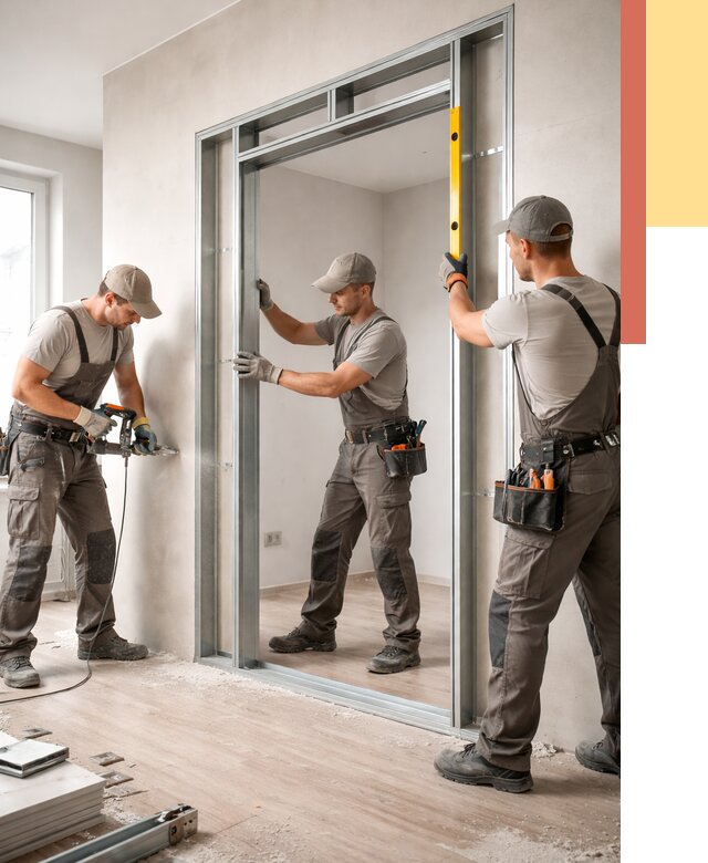 Устройство дверного проема в перегородке в Амурске от 4649 руб. под ключ | ОТДЕЛОЧНИК-Мрс