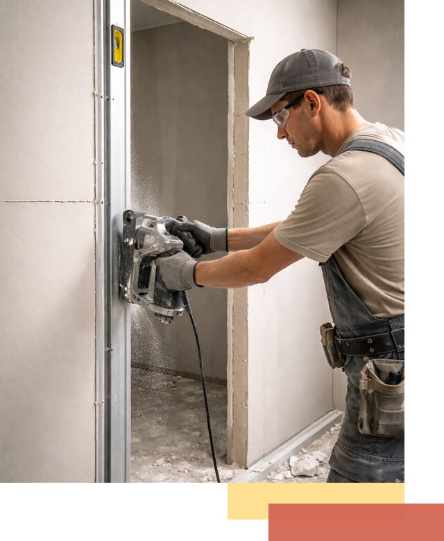 Устройство дверного проема в перегородке в Амурске