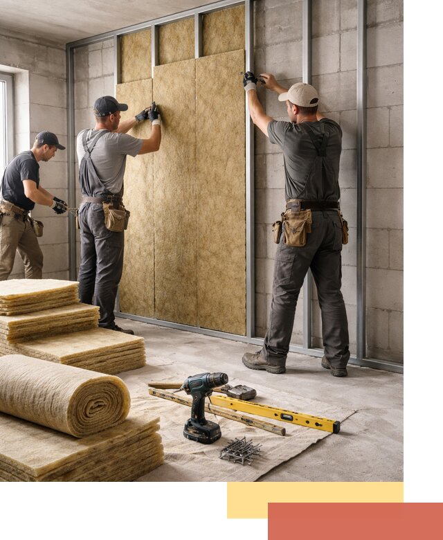 Шумоизоляция перегородок из блоков в Амурске — монтаж и защита шумоизоляцией