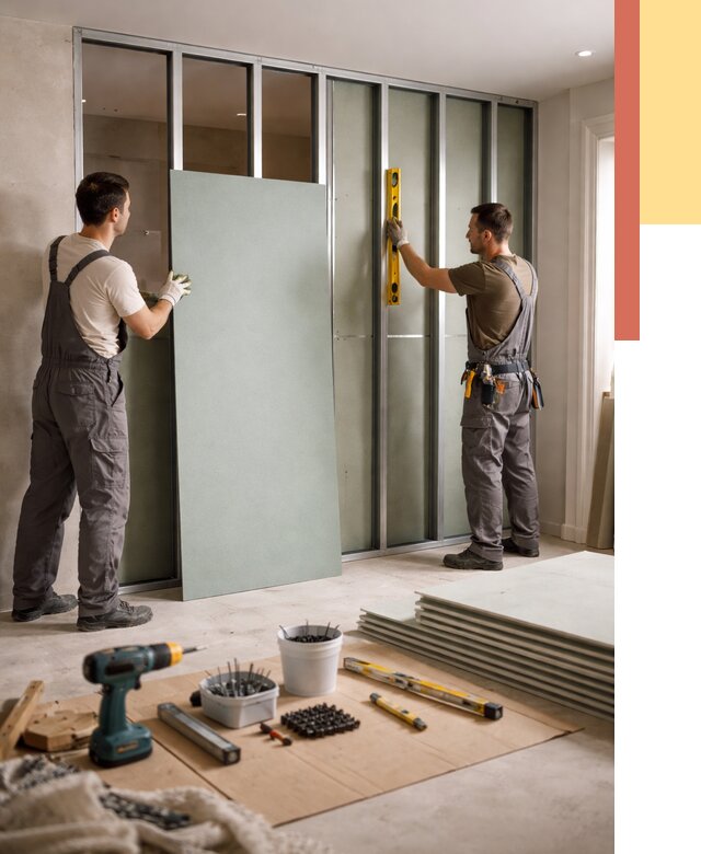 Перегородка из влагостойкого гипсокартона в Амурске от 4959 руб. — монтаж под ключ | ОТДЕЛОЧНИК-Мрс