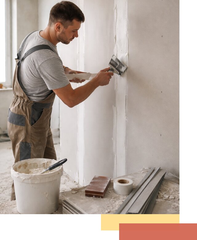 Шпаклевка перегородок из гипсокартона в Амурске качественно и быстро