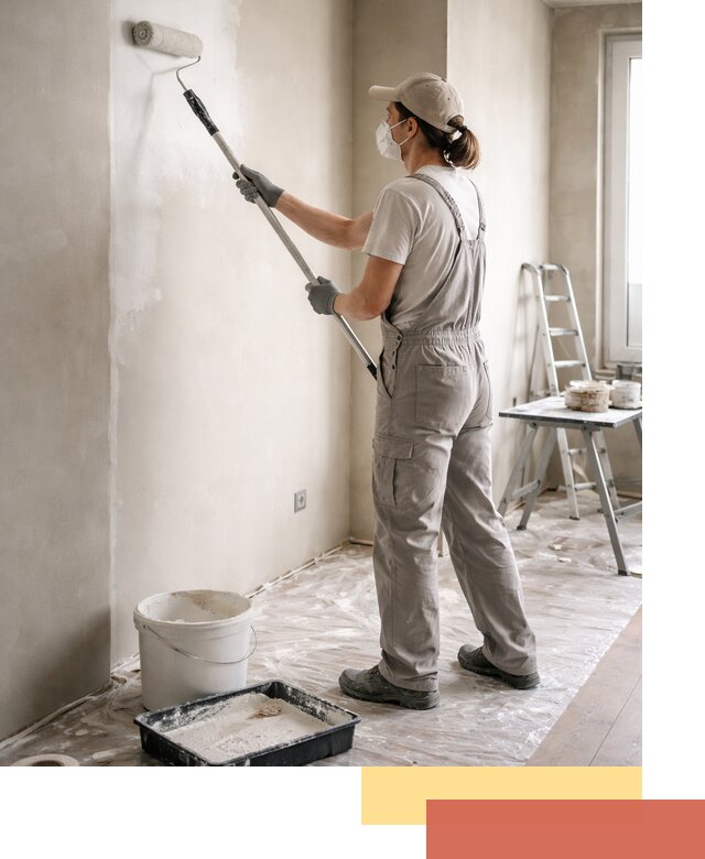 Покраска перегородок из гипсокартона в Амурске качественно и недорого