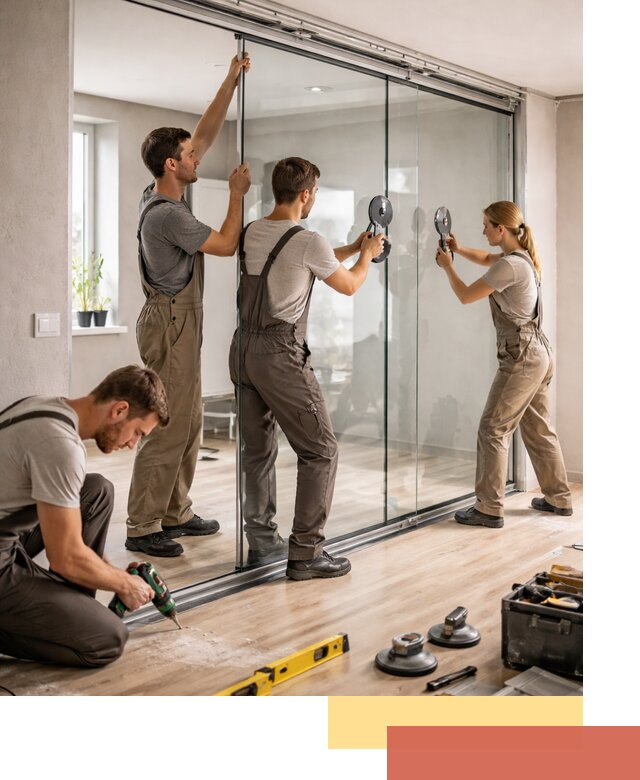 Изготовление стеклянных перегородок на заказ в Амурске