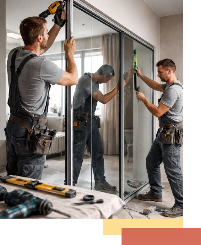 Каркасные стеклянные перегородки под ключ в Амурске