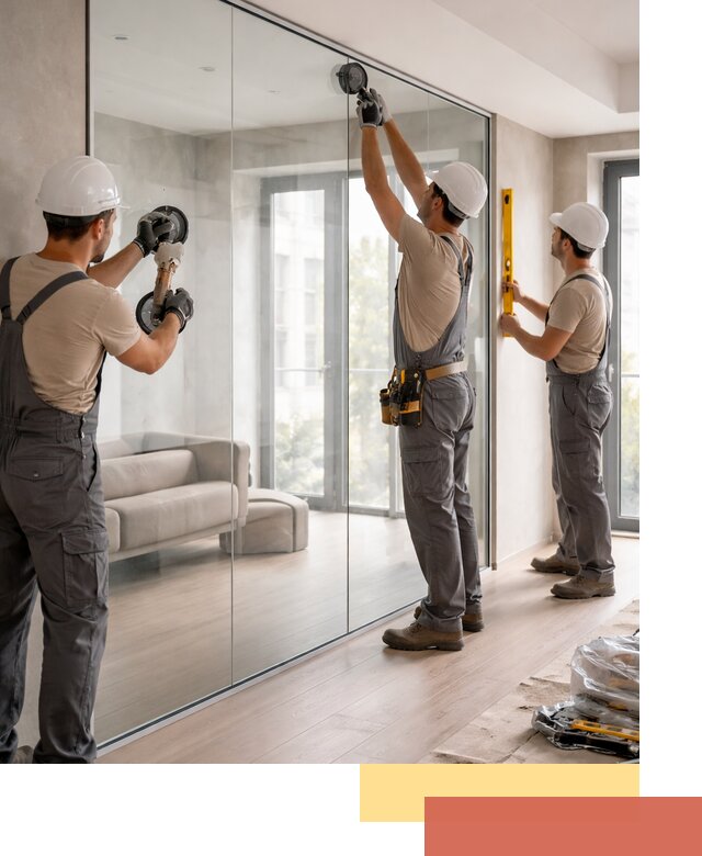 Перегородки из закаленного стекла в Амурске для офисов и квартир