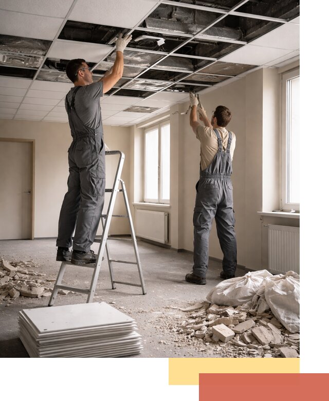 Демонтаж потолков Армстронг профессионально в Амурске