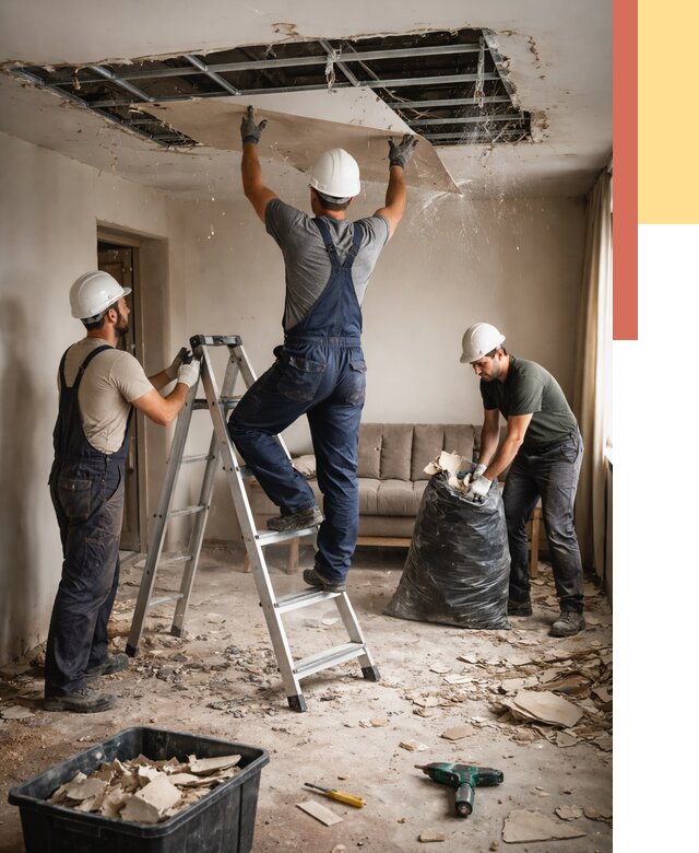 Демонтаж гипсокартонного потолка в Амурске от 434 руб. за м2 — ОТДЕЛОЧНИК-Мрс