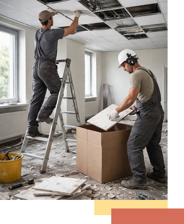 Демонтаж потолочной плитки в Амурске быстро и аккуратно