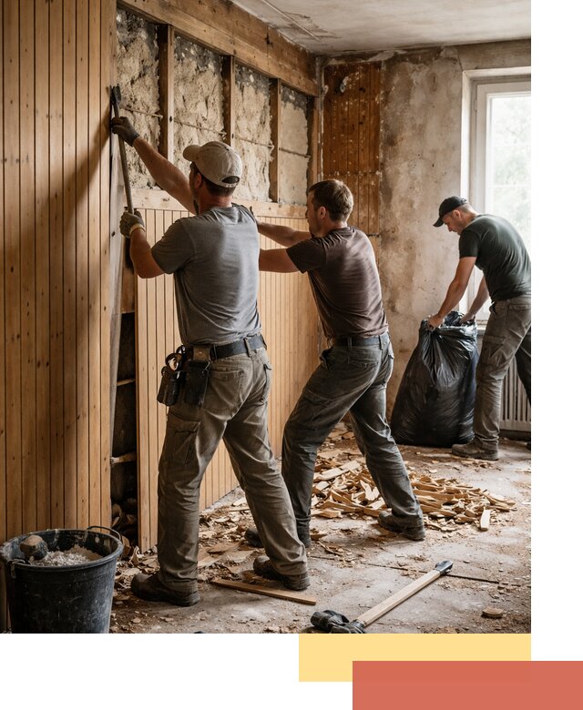 Демонтаж вагонки и вывоз материалов в Амурске