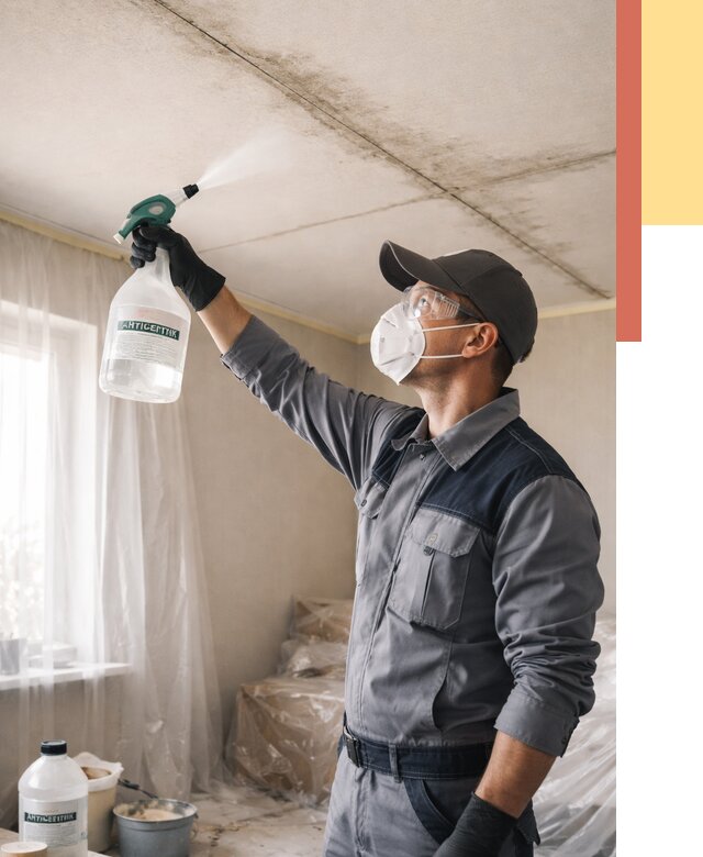 Антисептическая обработка потолка в Амурске от 2583 руб. | ОТДЕЛОЧНИК-Мрс